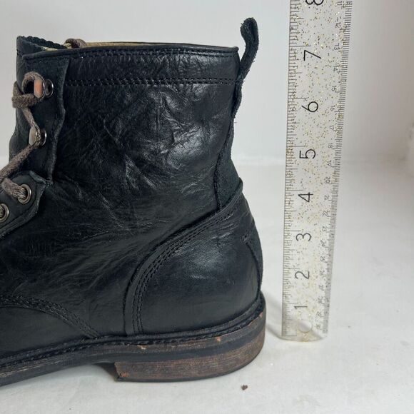 Ugg Men\'s Selwood Boots Black Leather Combat Boots Lace Up Size 11 main image 9